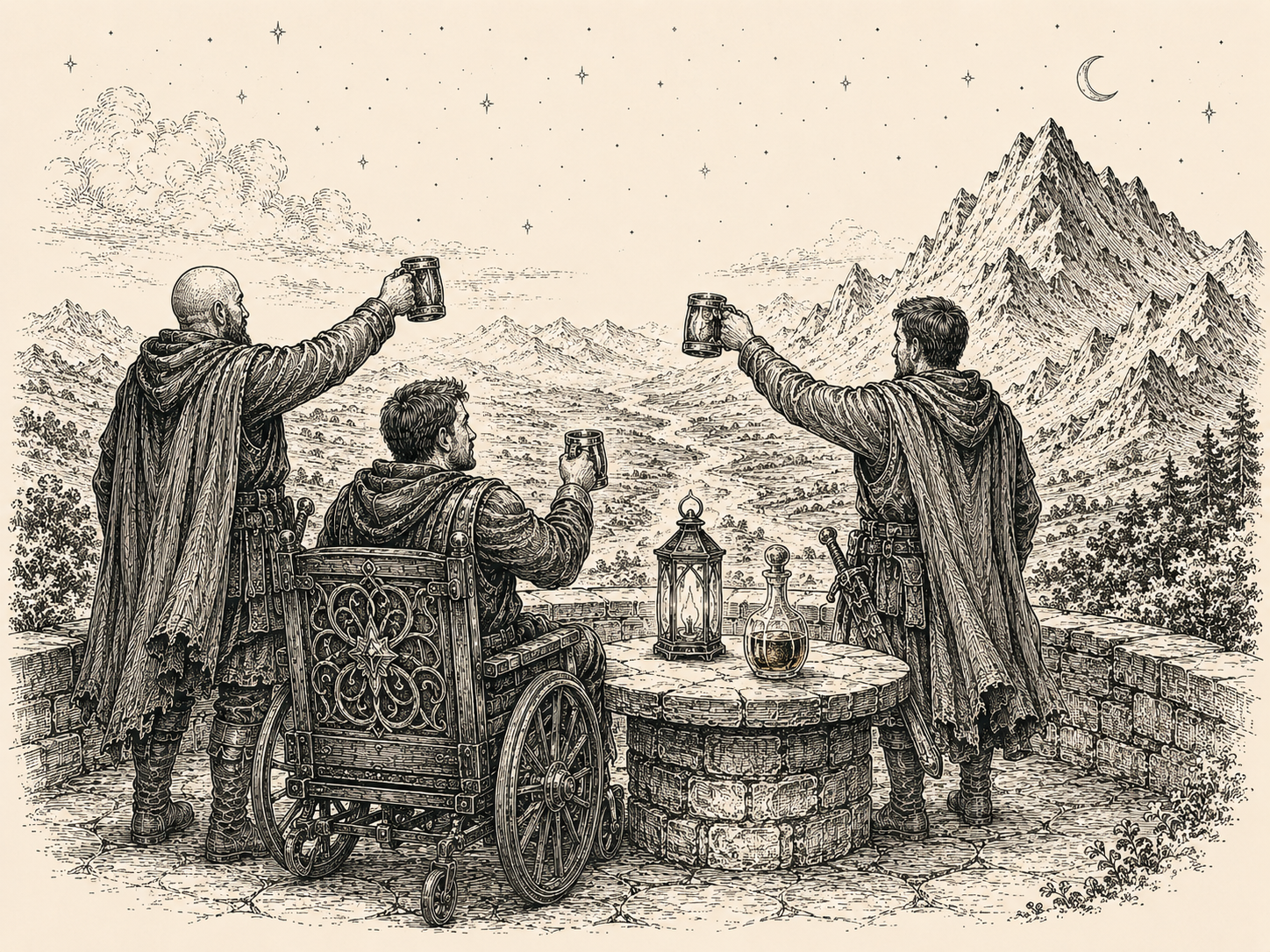 Toasting under the Highland stars